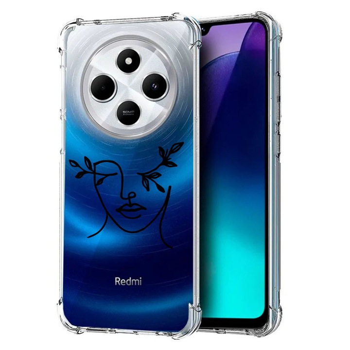 BestCase® Husa pentru Poco C75 / Xiaomi Redmi A4 / Redmi 14C, Anti Shock 1.5MM, Woman Abstract, Protectie camera, ecran si colturi, 1992027 AS 736