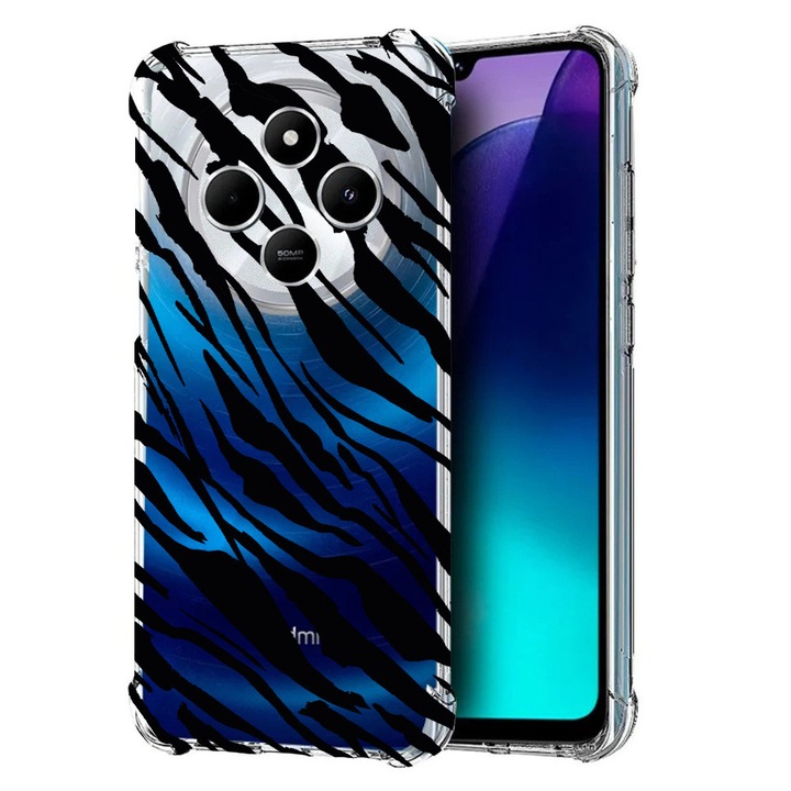 BestCase® Husa pentru Poco C75 / Xiaomi Redmi A4 / Redmi 14C, Anti Shock 1.5MM, Zebra Pattern, Protectie camera, ecran si colturi, 1992027 AS 1059