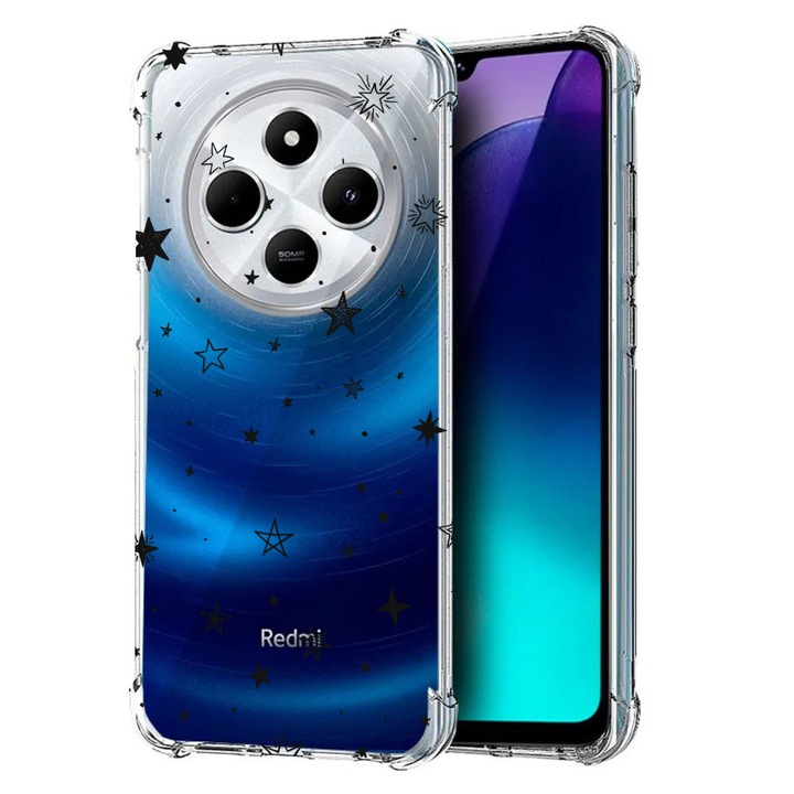 BestCase Anti Shock 1.5MM telefontok, kompatibilis modell Poco C75 / Xiaomi Redmi A4 / Redmi 14C, Stars, Air Cushion Technology, 1992027 AS 143