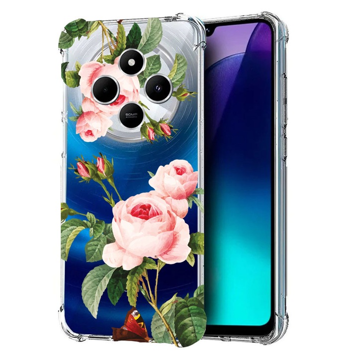 BestCase Anti Shock 1.5MM telefontok, kompatibilis modell Poco C75 / Xiaomi Redmi A4 / Redmi 14C, Rose, Air Cushion Technology, 1992027 AS 172