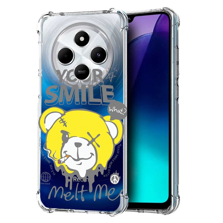 BestCase Anti Shock 1.5MM telefontok, kompatibilis modell Poco C75 / Xiaomi Redmi A4 / Redmi 14C, Teddy Bear Your Smile Melt Me, Air Cushion Technology, 1992027 AS 1560