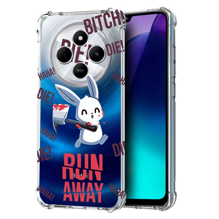BestCase® Husa pentru Poco C75 / Xiaomi Redmi A4 / Redmi 14C, Anti Shock 1.5MM, Run away!, Protectie camera, ecran si colturi, 1992027 AS 1463