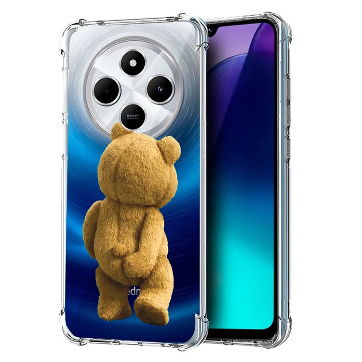 BestCase Anti Shock 1.5MM telefontok, kompatibilis modell Poco C75 / Xiaomi Redmi A4 / Redmi 14C, Teddy Bear Hidden Shot, Air Cushion Technology, 1992027 AS 1441