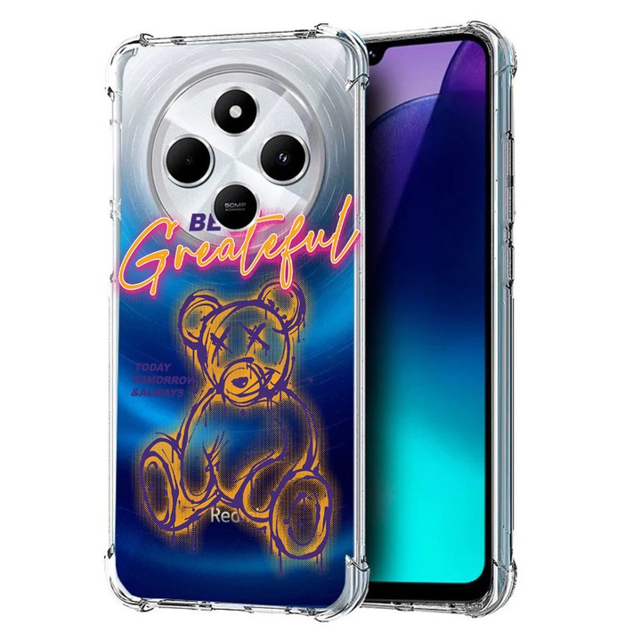 BestCase Anti Shock 1.5MM telefontok, kompatibilis modell Poco C75 / Xiaomi Redmi A4 / Redmi 14C, Teddy Bear - Be Grateful, Air Cushion Technology, 1992027 AS 1570