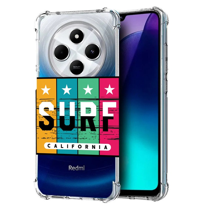 BestCase Anti Shock 1.5MM telefontok, kompatibilis modell Poco C75 / Xiaomi Redmi A4 / Redmi 14C, Surf - California, Air Cushion Technology, 1992027 AS 1590