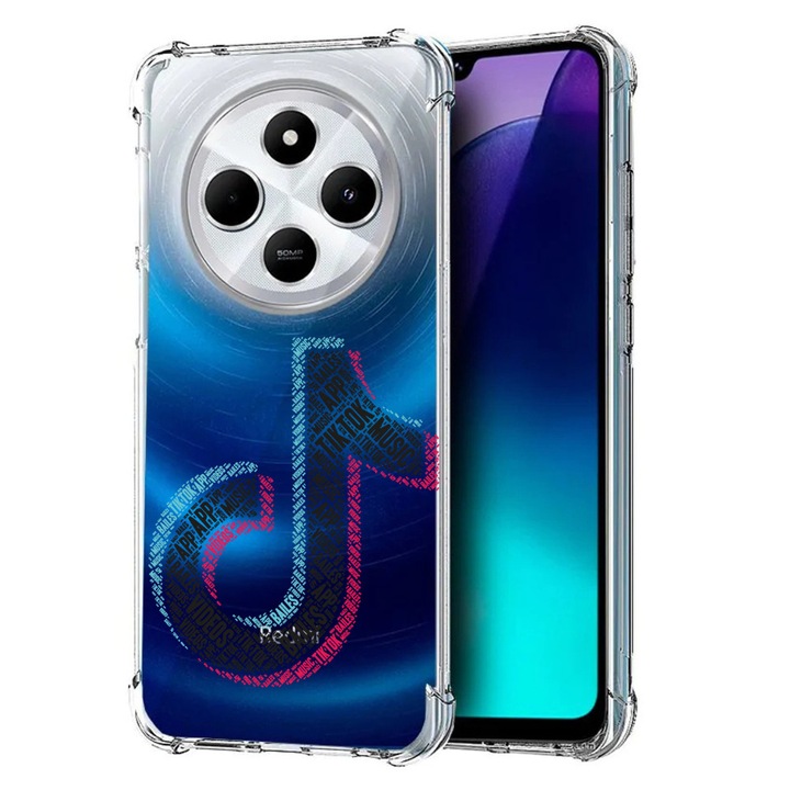 BestCase® Husa pentru Poco C75 / Xiaomi Redmi A4 / Redmi 14C, Anti Shock 1.5MM, Calligraphy TikTok, Protectie camera, ecran si colturi, 1992027 AS 1545