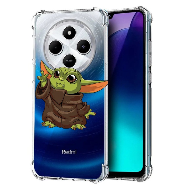 BestCase Anti Shock 1.5MM telefontok, kompatibilis modell Poco C75 / Xiaomi Redmi A4 / Redmi 14C, Baby Yoda, Air Cushion Technology, 1992027 AS 1635