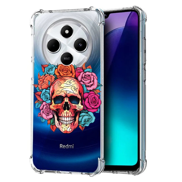 BestCase® Husa pentru Poco C75 / Xiaomi Redmi A4 / Redmi 14C, Anti Shock 1.5MM, Dream Colors - Skull, Protectie camera, ecran si colturi, 1992027 AS 1582