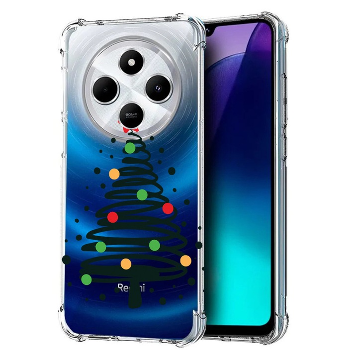 BestCase Anti Shock 1.5MM telefontok, kompatibilis modell Poco C75 / Xiaomi Redmi A4 / Redmi 14C, Crhistmas Tree, Air Cushion Technology, 1992027 AS 1608