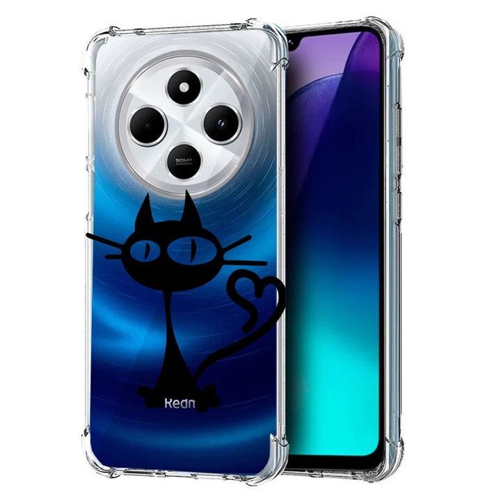 BestCase® Husa pentru Poco C75 / Xiaomi Redmi A4 / Redmi 14C, Anti Shock 1.5MM, Cat, Protectie camera, ecran si colturi, 1992027 AS 1676