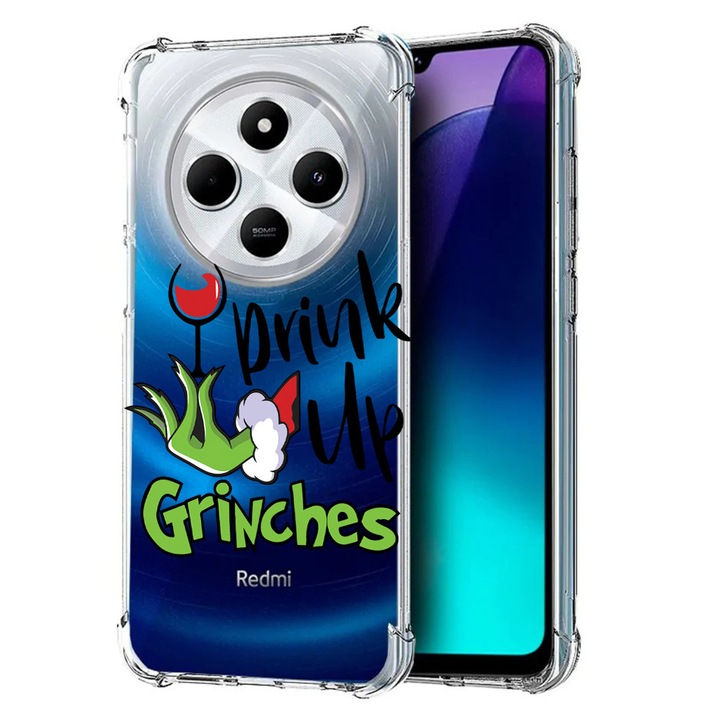 BestCase Anti Shock 1.5MM telefontok, kompatibilis modell Poco C75 / Xiaomi Redmi A4 / Redmi 14C, Grinches - Drink Up, Air Cushion Technology, 1992027 AS 1601