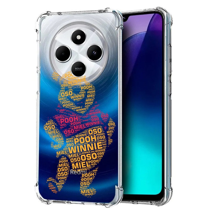 BestCase® Husa pentru Poco C75 / Xiaomi Redmi A4 / Redmi 14C, Anti Shock 1.5MM, Calligraphy Pooh, Protectie camera, ecran si colturi, 1992027 AS 1541