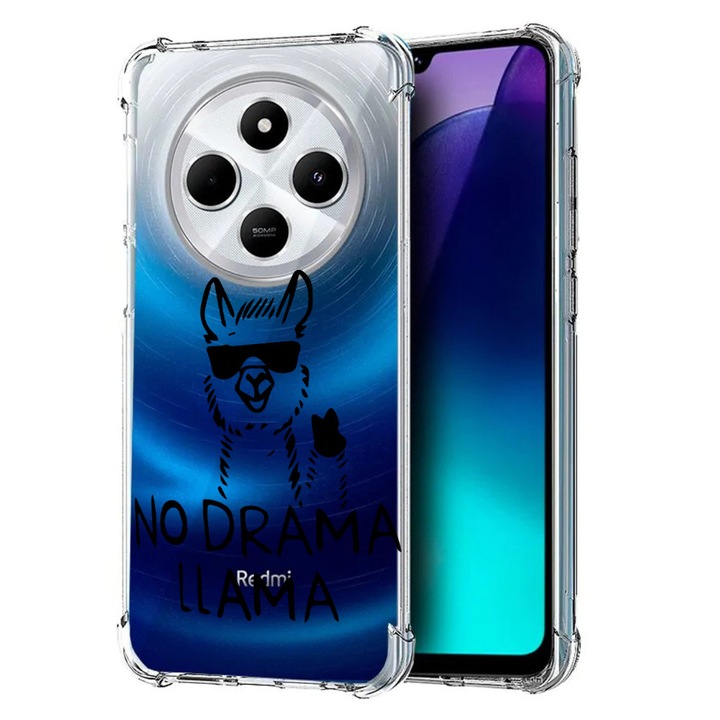 BestCase® Husa pentru Poco C75 / Xiaomi Redmi A4 / Redmi 14C, Anti Shock 1.5MM, No Drama LLama, Protectie camera, ecran si colturi, 1992027 AS 1627