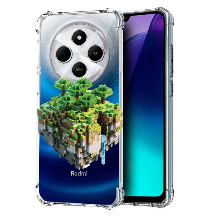 BestCase® Husa pentru Poco C75 / Xiaomi Redmi A4 / Redmi 14C, Anti Shock 1.5MM, Minecraft, Protectie camera, ecran si colturi, 1992027 AS 1679