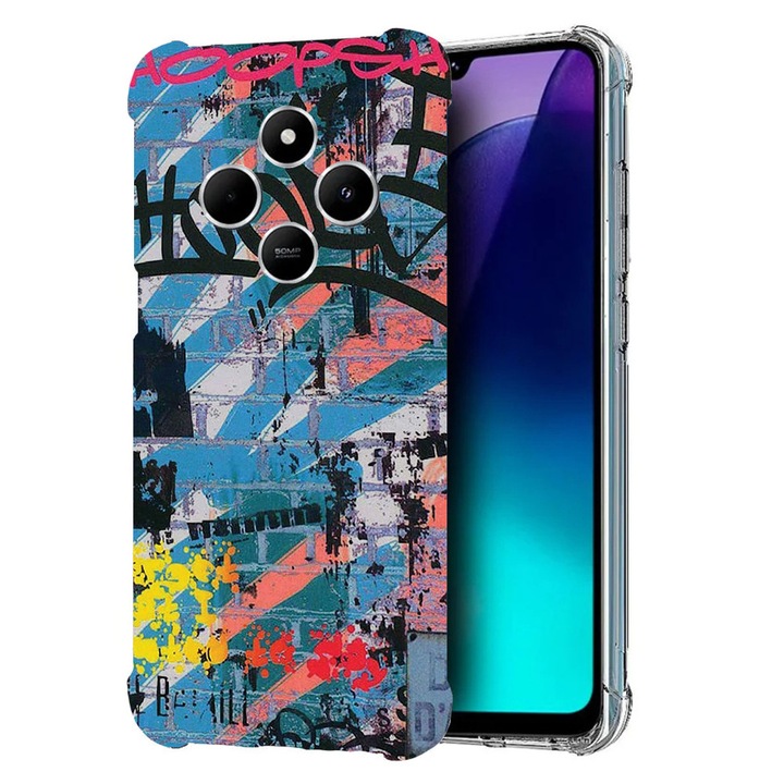 BestCase Anti Shock 1.5MM telefontok, kompatibilis modell Poco C75 / Xiaomi Redmi A4 / Redmi 14C, Graffiti Wall, Air Cushion Technology, 1992027 AS 1183