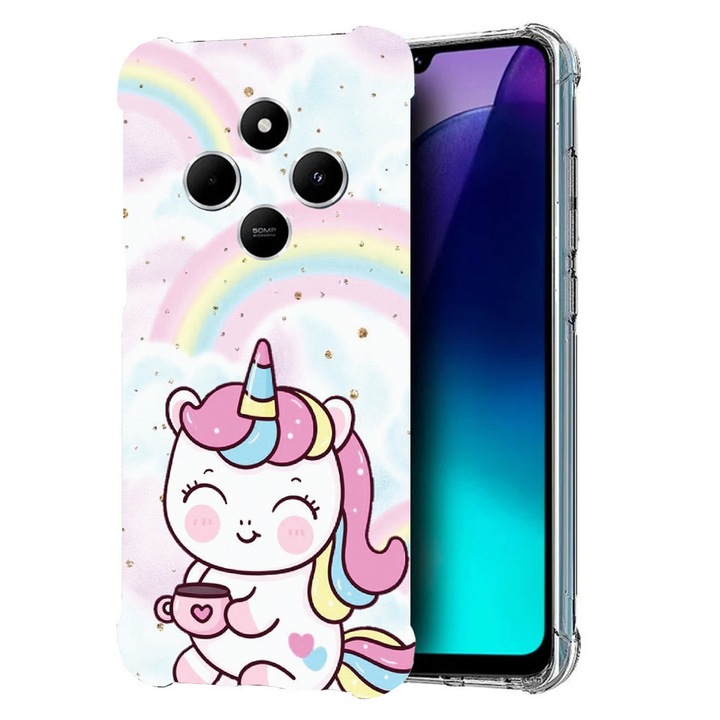 BestCase Anti Shock 1.5MM telefontok, kompatibilis modell Poco C75 / Xiaomi Redmi A4 / Redmi 14C, Little Unicorn, Air Cushion Technology, 1992027 AS 1212