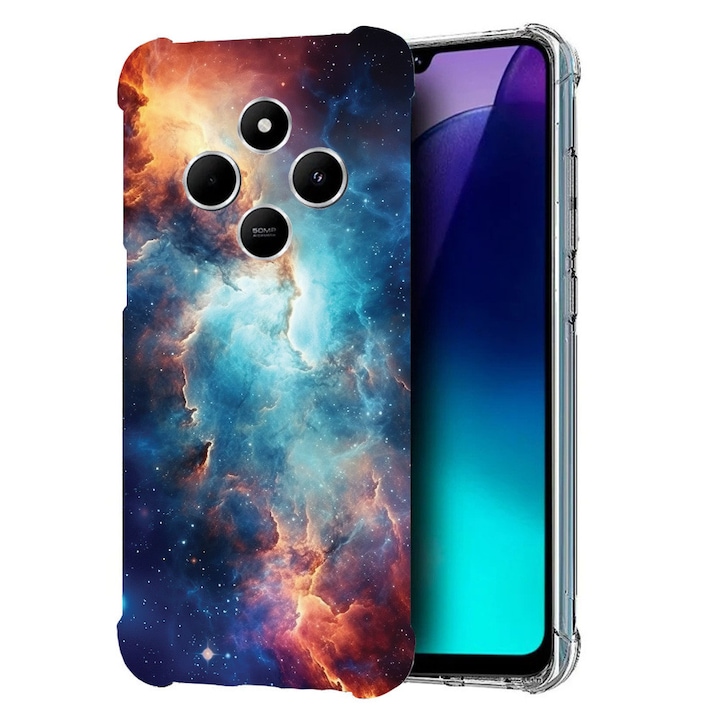 BestCase Anti Shock 1.5MM telefontok, kompatibilis modell Poco C75 / Xiaomi Redmi A4 / Redmi 14C, Galaxies, Air Cushion Technology, 1992027 AS 1341