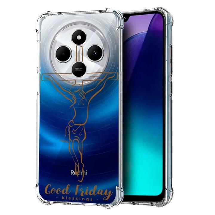 BestCase Anti Shock 1.5MM telefontok, kompatibilis modell Poco C75 / Xiaomi Redmi A4 / Redmi 14C, Good Friday Blessing, Air Cushion Technology, 1992027 AS 1787