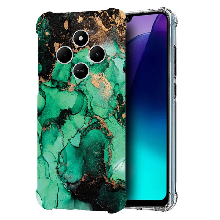 BestCase® Husa pentru Poco C75 / Xiaomi Redmi A4 / Redmi 14C, Anti Shock 1.5MM, Dark Marble, Protectie camera, ecran si colturi, 1992027 AS 890