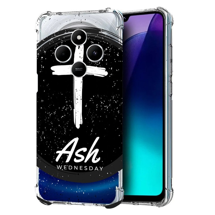 BestCase Anti Shock 1.5MM telefontok, kompatibilis modell Poco C75 / Xiaomi Redmi A4 / Redmi 14C, Cross - ASH Wednesday, Air Cushion Technology, 1992027 AS 1788