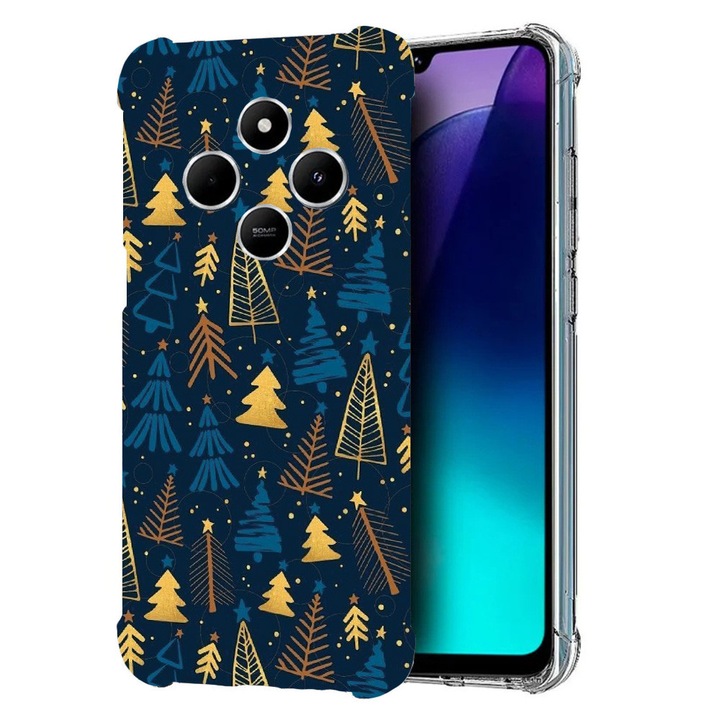 BestCase® Husa pentru Poco C75 / Xiaomi Redmi A4 / Redmi 14C, Anti Shock 1.5MM, Xmas Pattern, Protectie camera, ecran si colturi, 1992027 AS 1365