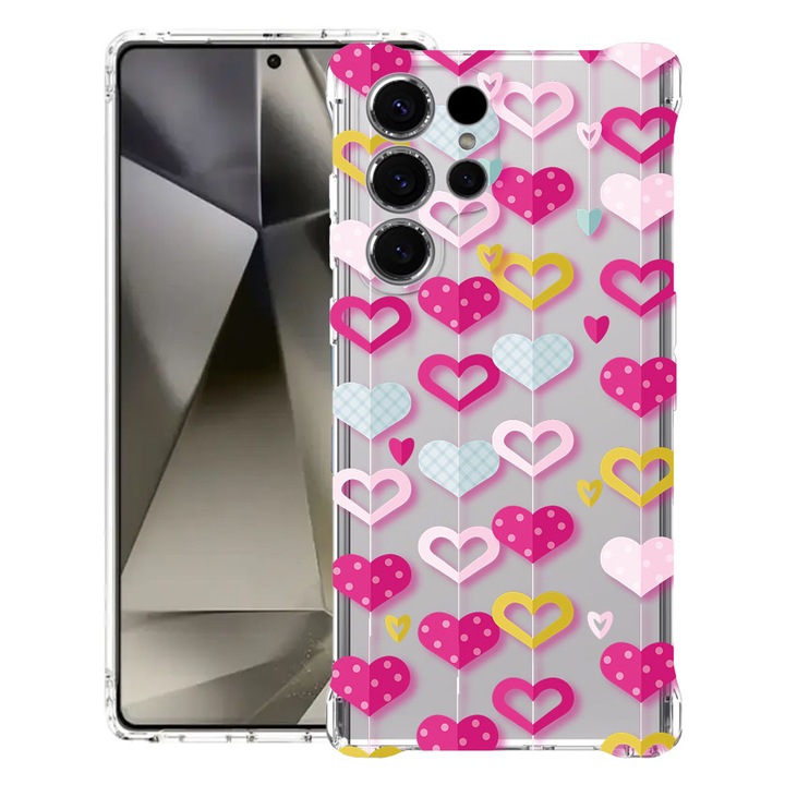 BestCase® Husa Anti Shock 1.5mm Compatibila cu Samsung Galaxy S26 Ultra, Lovely Hearts, Reinforced 4 Corners, 3128363 AS 185