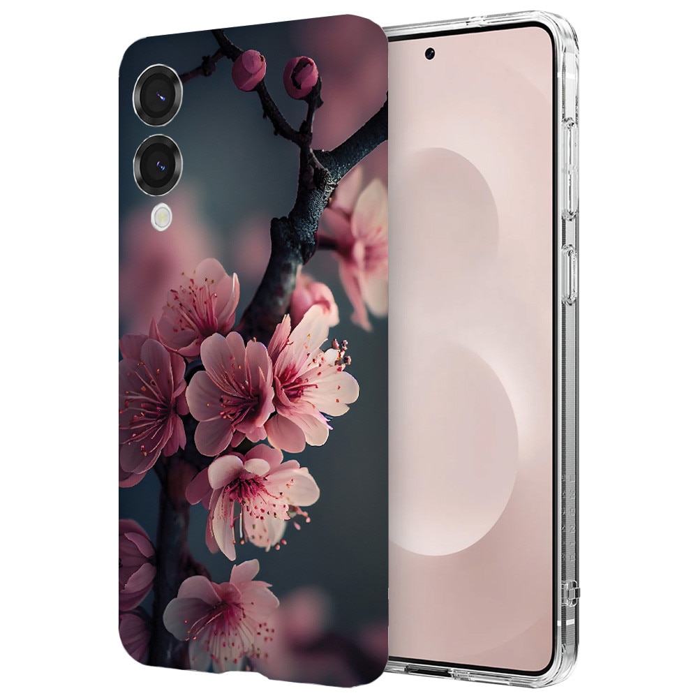 BestCase® Husa pentru Samsung Galaxy S25 Edge, Anti Shock 1.5MM, Cherry Blossom, Protectie camera, ecran si colturi, 1988287 AS 1374