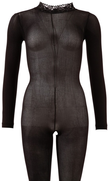 Nyitott, XQSE típusú, csipkés, XL-XXL-es méret, fekete