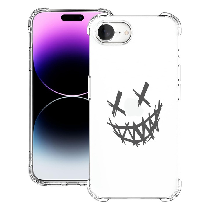 BestCase® Husa pentru Apple iPhone 16e, Anti Shock 1.5MM, Smile please, Protectie camera, ecran si colturi, 1988231 AS 1471