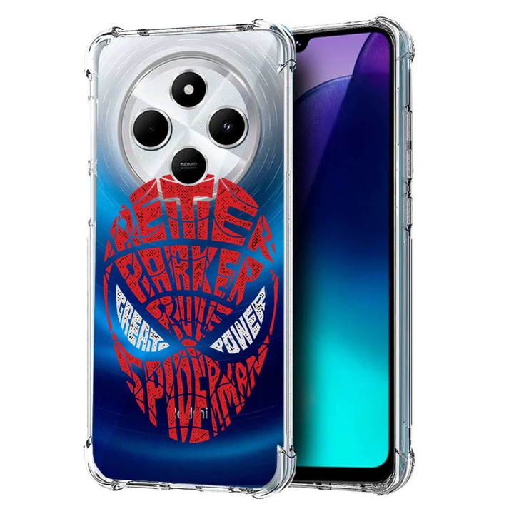 BestCase® Husa pentru Poco C75 / Xiaomi Redmi A4 / Redmi 14C, Anti Shock 1.5MM, Calligraphy Peter Parker, Protectie camera, ecran si colturi, 1992027 AS 1528