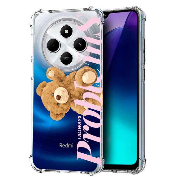BestCase® Husa pentru Poco C75 / Xiaomi Redmi A4 / Redmi 14C, Anti Shock 1.5MM, Teddy Bear - Your Problems, Protectie camera, ecran si colturi, 1992027 AS 1462