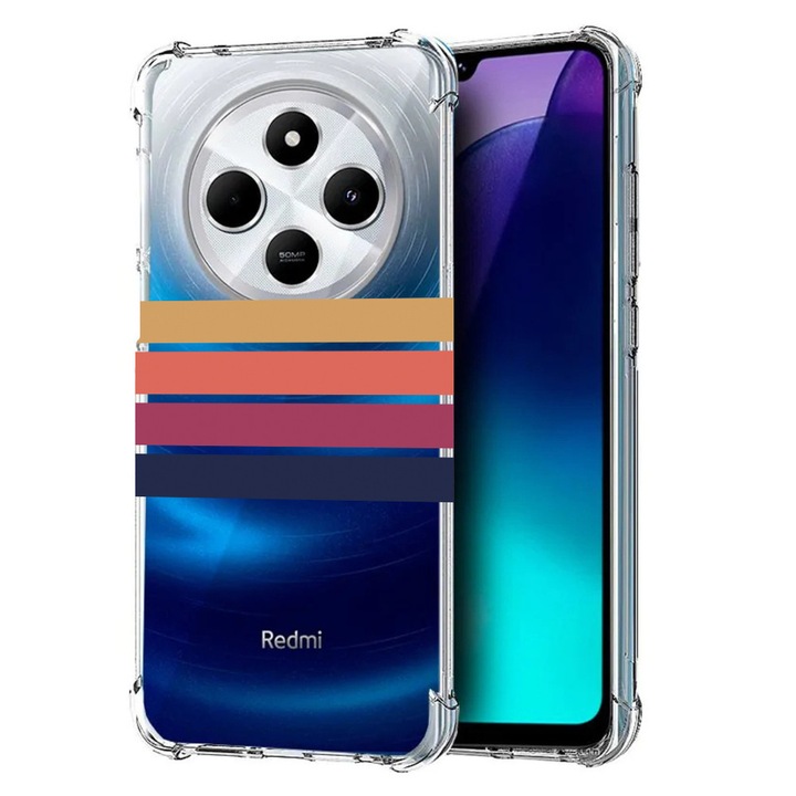 BestCase® Husa pentru Poco C75 / Xiaomi Redmi A4 / Redmi 14C, Anti Shock 1.5MM, Retro Lines, Protectie camera, ecran si colturi, 1992027 AS 1479