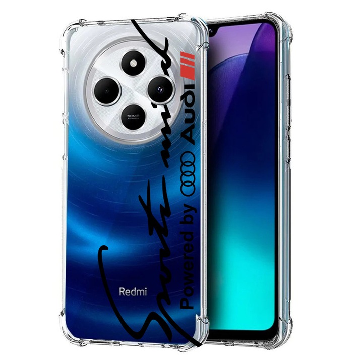 BestCase Anti Shock 1.5MM telefontok, kompatibilis modell Poco C75 / Xiaomi Redmi A4 / Redmi 14C, Powered By Audi, Air Cushion Technology, 1992027 AS 1671