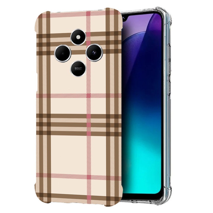BestCase® Husa pentru Poco C75 / Xiaomi Redmi A4 / Redmi 14C, Anti Shock 1.5MM, Plaid, Protectie camera, ecran si colturi, 1992027 AS 903
