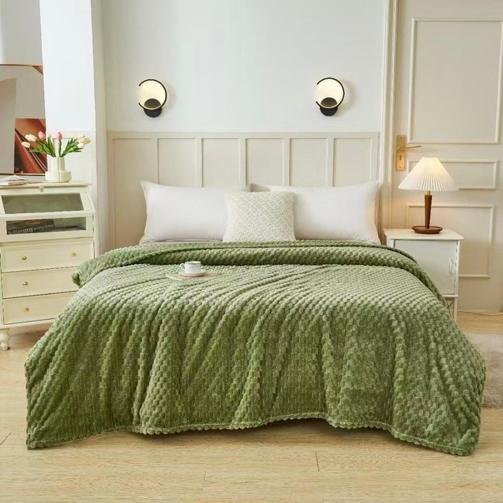 Patura Cocolino Patrata, 200x230cm, Verde