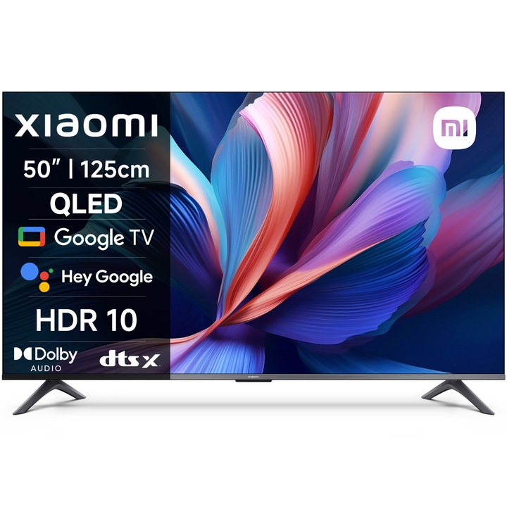 Televizor Xiaomi QLED A Pro, 125 cm, Smart Google TV, 4K Ultra HD, Clasa F (Model 2025)