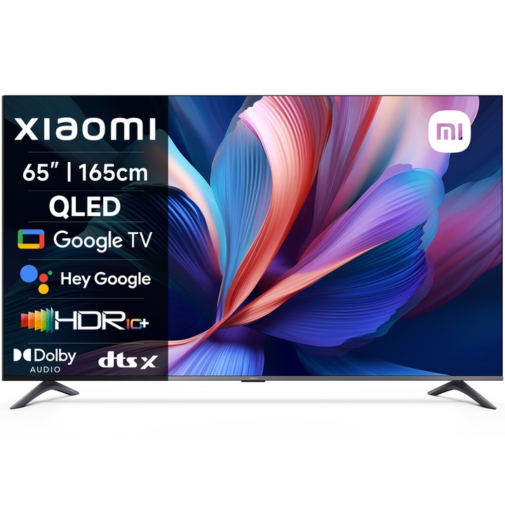 Телевизор Xiaomi QLED A Pro, 65"(165 см), Smart Google TV, 4K Ultra HD, Клас F (Модел 2025)