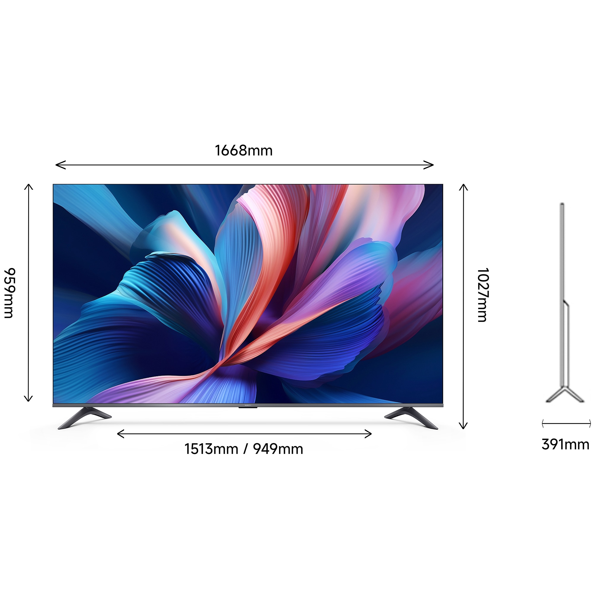 Televizor Xiaomi QLED A Pro, 189 cm, Smart Google TV, 4K Ultra HD