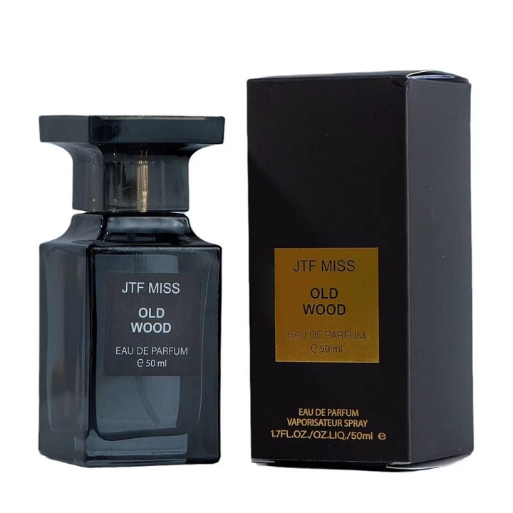 Apa de parfum dama, JTF, parfum barbatesc, 50 ml, negru