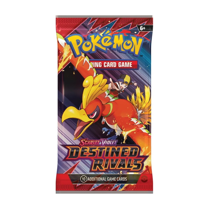 Разширение за Pokemon TCG JCO, бустер Destined Rivals, 10 карти, английски, многоцветни
