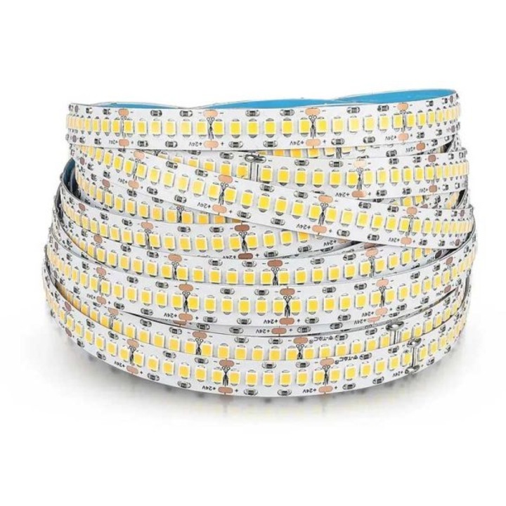 Професионална LED лента 24V, 4000K, неутрално бяла светлина, 240 LED/м, IP20, ролка 10 метра – Равномерно осветление за модерен интериор