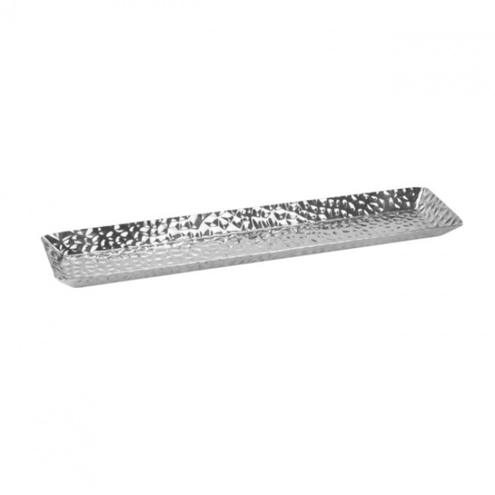Platou dreptunghiular Vintage Silver 37x8, 5xh2cm, inox, argintiu
