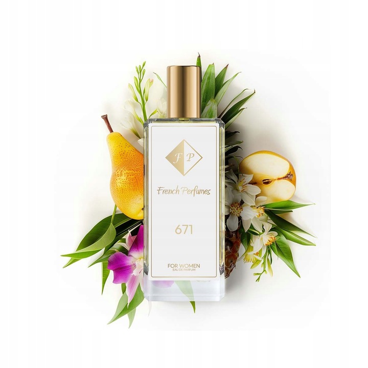 Női parfümök, Francia parfümök, NO. 671, Vanília és körte Eau de Parfum hölgyeknek, 104 ml