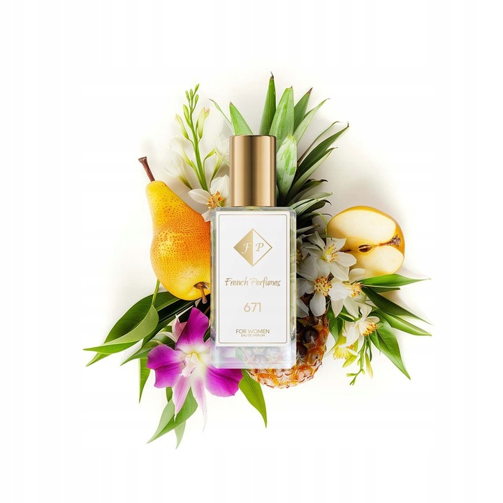 Női parfümök, Francia parfümök, NO. 671, Vanília és körte Eau de Parfum hölgyeknek, 33 ml