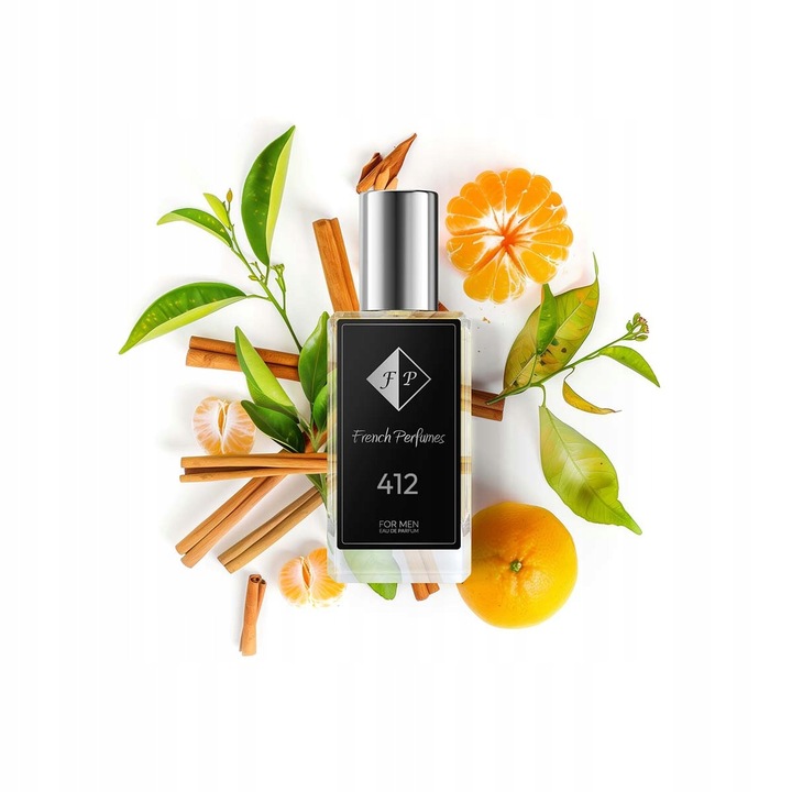 Parfumuri de barbati, French Perfumes, NO. 412, Apa de Parfum Orientala si Lemnoasa pentru El, 33 ml