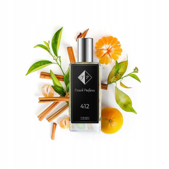 Parfumuri de barbati, French Perfumes, NO. 412, Apa de Parfum Orientala si Lemnoasa pentru El, 60 ml