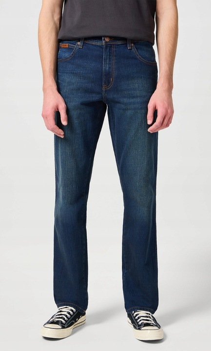 Blugi barbatesti Wrangler Texas, bumbac/elastan, bleumarin