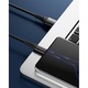 Cablu de incarcare si transfer de date, lungime 3m, USB-USBC, incarcare rapida, pentru telefon / tableta sau laptop, conector USB, conector USB-C, Fast-Charge, NEGRU, YULMI®