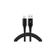 Cablu de incarcare si transfer de date, lungime 3m, USB-USBC, incarcare rapida, pentru telefon / tableta sau laptop, conector USB, conector USB-C, Fast-Charge, NEGRU, YULMI®