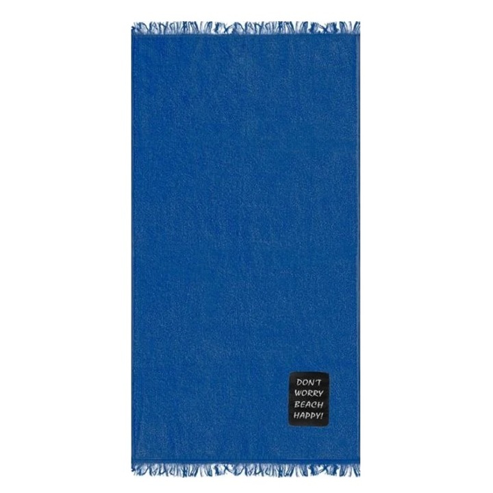 Prosop de plaja din bumbac, Albastru, 90x170 cm, BREZIUM